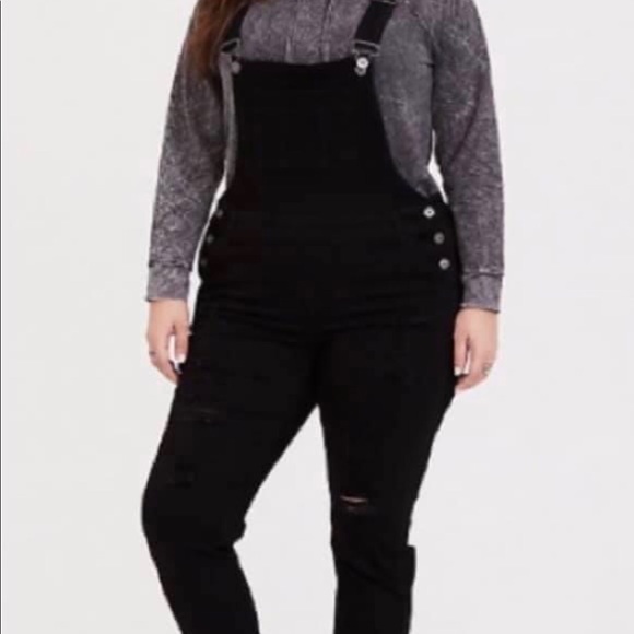 Torrid Black Overalls Size 16 or 18. NWT - Picture 3 of 8